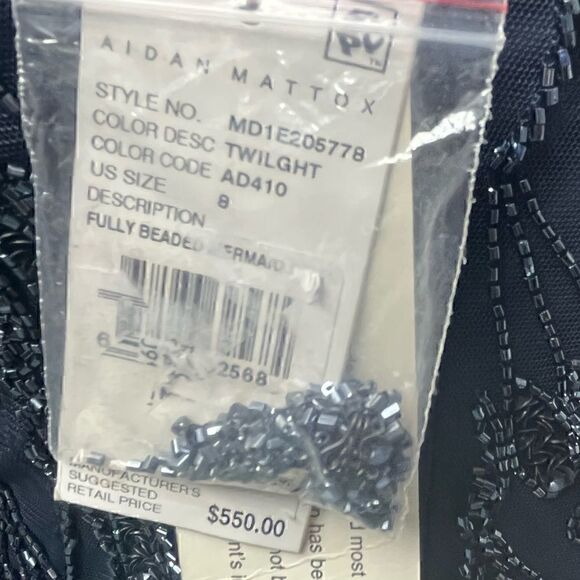 Aidan Mattox Fully Beaded Shift Gown - Picture 7 of 8